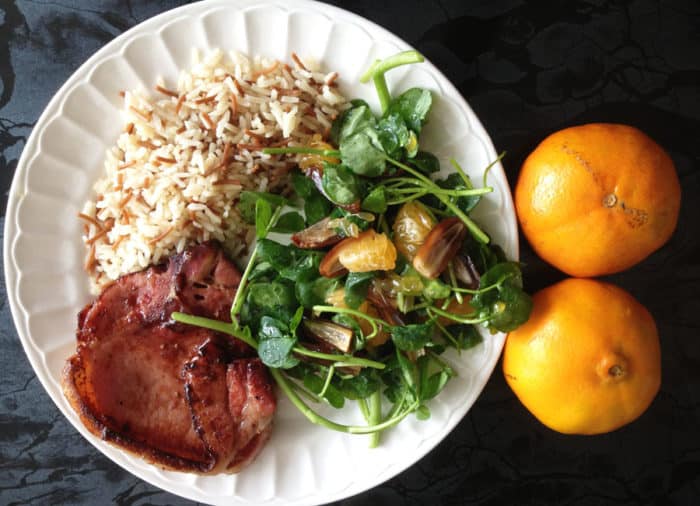 salad of dates and tangerines